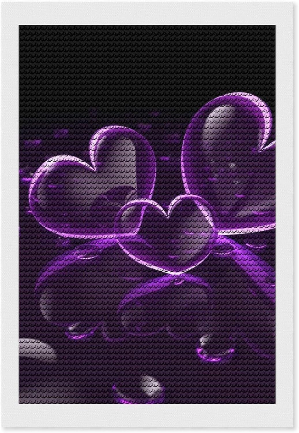 CSGJMYGS Purple Hearts Full Round Drill Paint by Diamond, Dot Gem Art