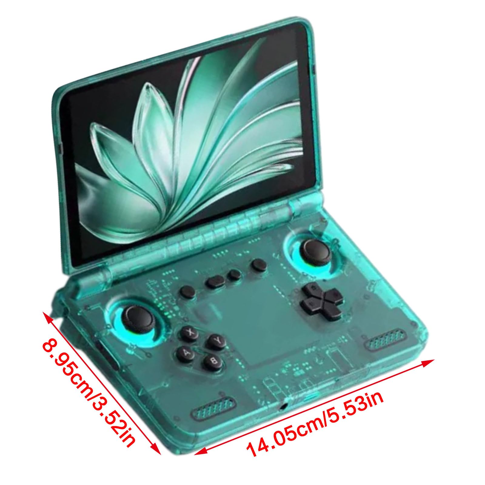14 cm große, transparente tragbare Spielkonsole, schneller Prozessor, geringes Gewicht, reisefreundliches Design, 5000 mAh