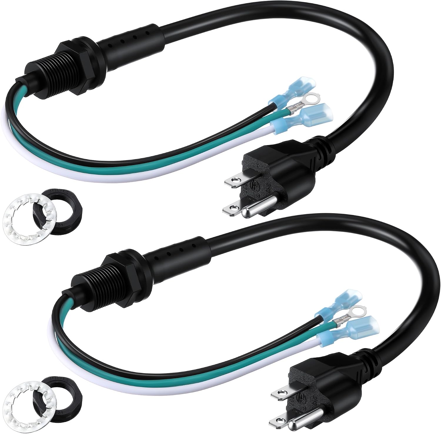 2 Pack 100641 Power Cord Parts Compatible with ProTeam Backpack Vacuum | 100641 Replacement,Vacuum Parts Compatible with ProTeam , 4-Pack Power Cords, Vinyl Insulation, Easy installation