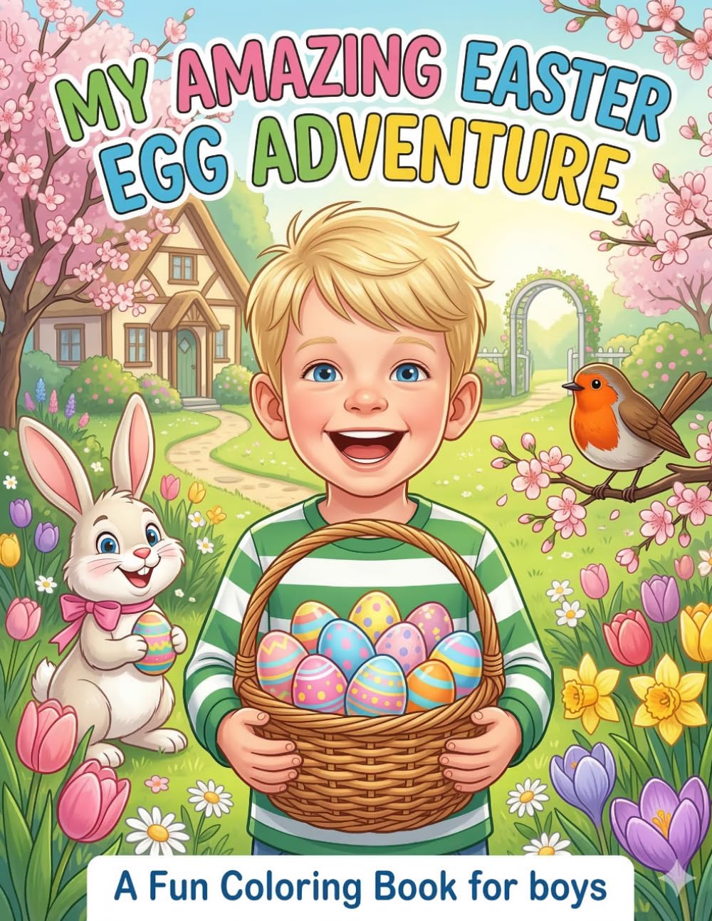 My Amazing Easter Egg Adventure: an adorable coloring book for boys