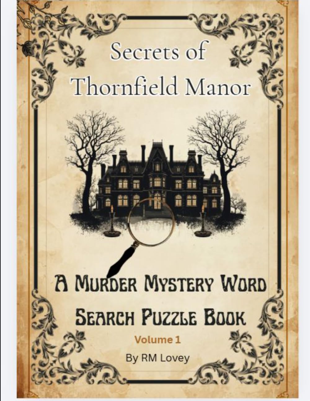 Secrets of Thornfield Manor: A Murder Mystery Word Search Puzzle Book