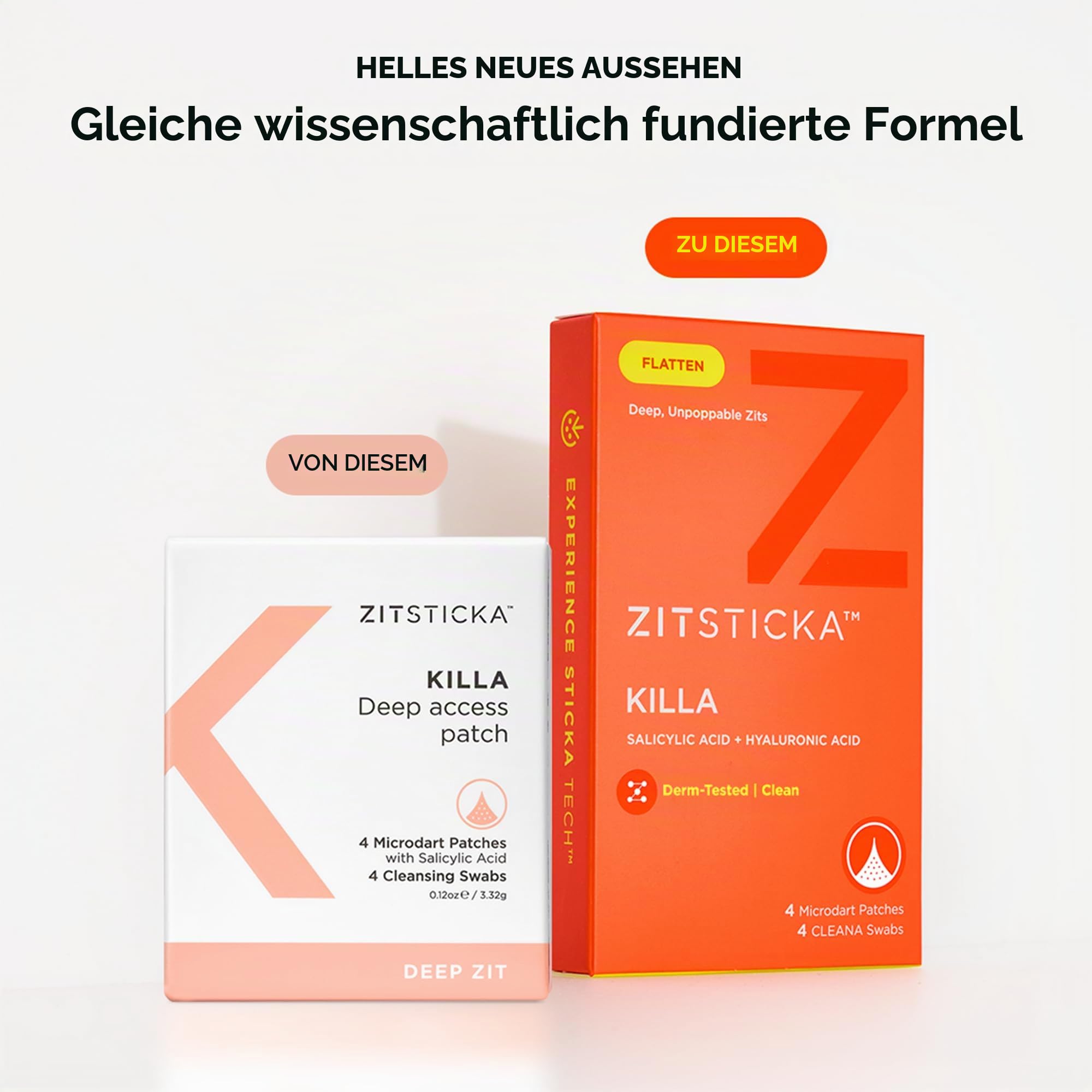 ZitSticka Killa Akne-Pflaster für das Gesicht – das stärkste Pickelpflaster mit schnell wirkenden Microdarts – beginnt innerhalb von 2 Stunden zu wirken – 20 Stück