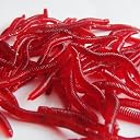 Vasa Earthworm Hook Lure Grub for Fishing Artificial Blood Type Bait Tackle Soft Worms for Fish Food, Brown Colour, 4 cm Long (50) gallery image