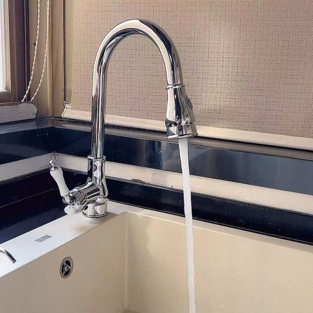 Grifo de cocina cromado mezclador cocina con ducha extraíble 2 modos