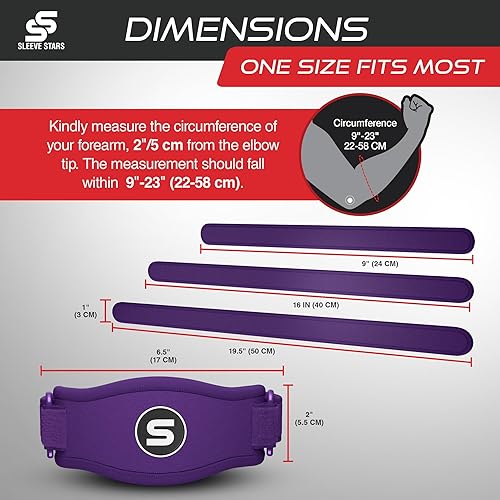 Vista 20 de Sleeve Stars - Codera de tenis para mujer, correa de tenis ajustable, codo de golfista para hombres, contrafuerza para codo de tenis para alivio