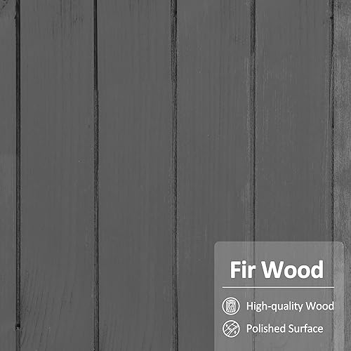 Miniatura 8 de MCombo Armario de almacenamiento al aire libre, cobertizo de almacenamiento de jardín, cobertizo vertical exterior con taquillas, cobertizo de