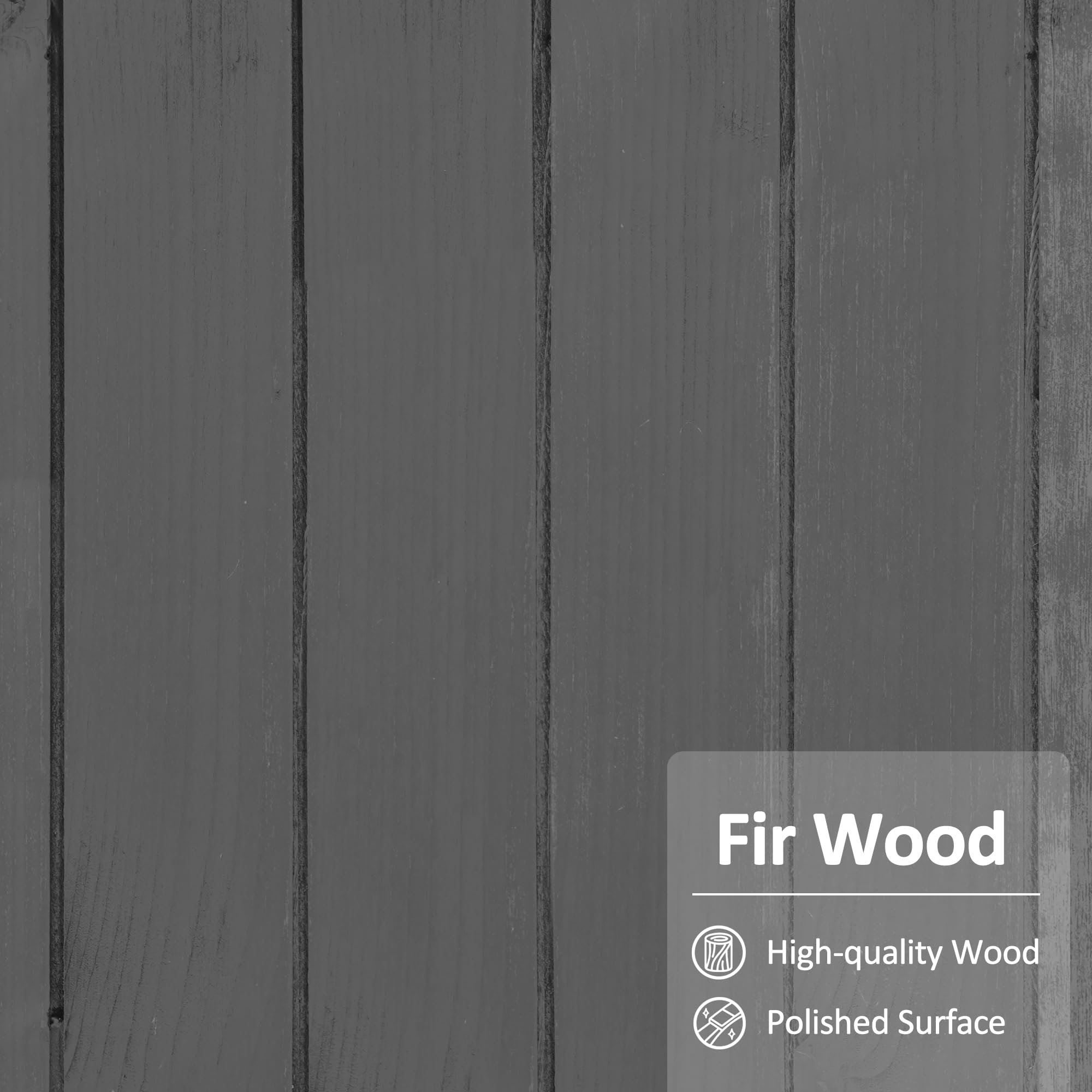 MCombo Outdoor Storage Cabinet, Garden Storage Shed, Outside Vertical Shed with Lockers, Outdoor 63 Inches Wood Tall Cabinet for Yard and Patio 0870 (Grey)