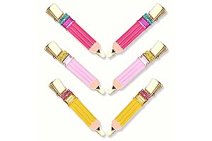 Pencil Hairy Clips 6 Pack - Unique Teacher Gifts for Women, Teacher Appreciation Week Gifts