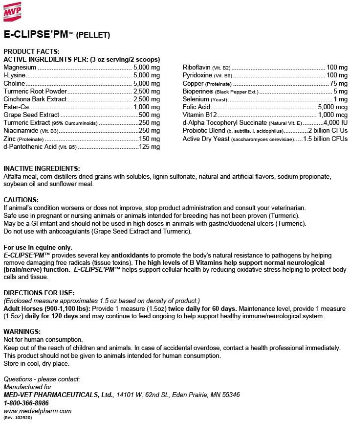 Buy E Clipse Pm 6 Lb Neurologic Health Immune Support For Horses Online In Taiwan B07x1zjyhw