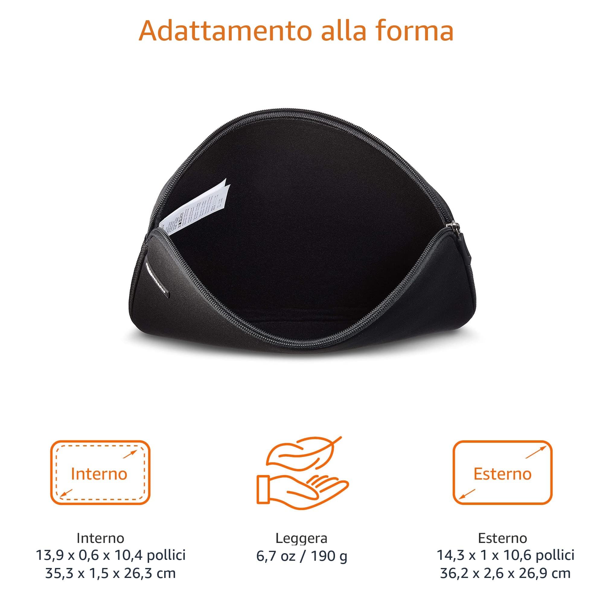 Amazon Basics Custodia per computer portatile fino a 14-Pollici, nero