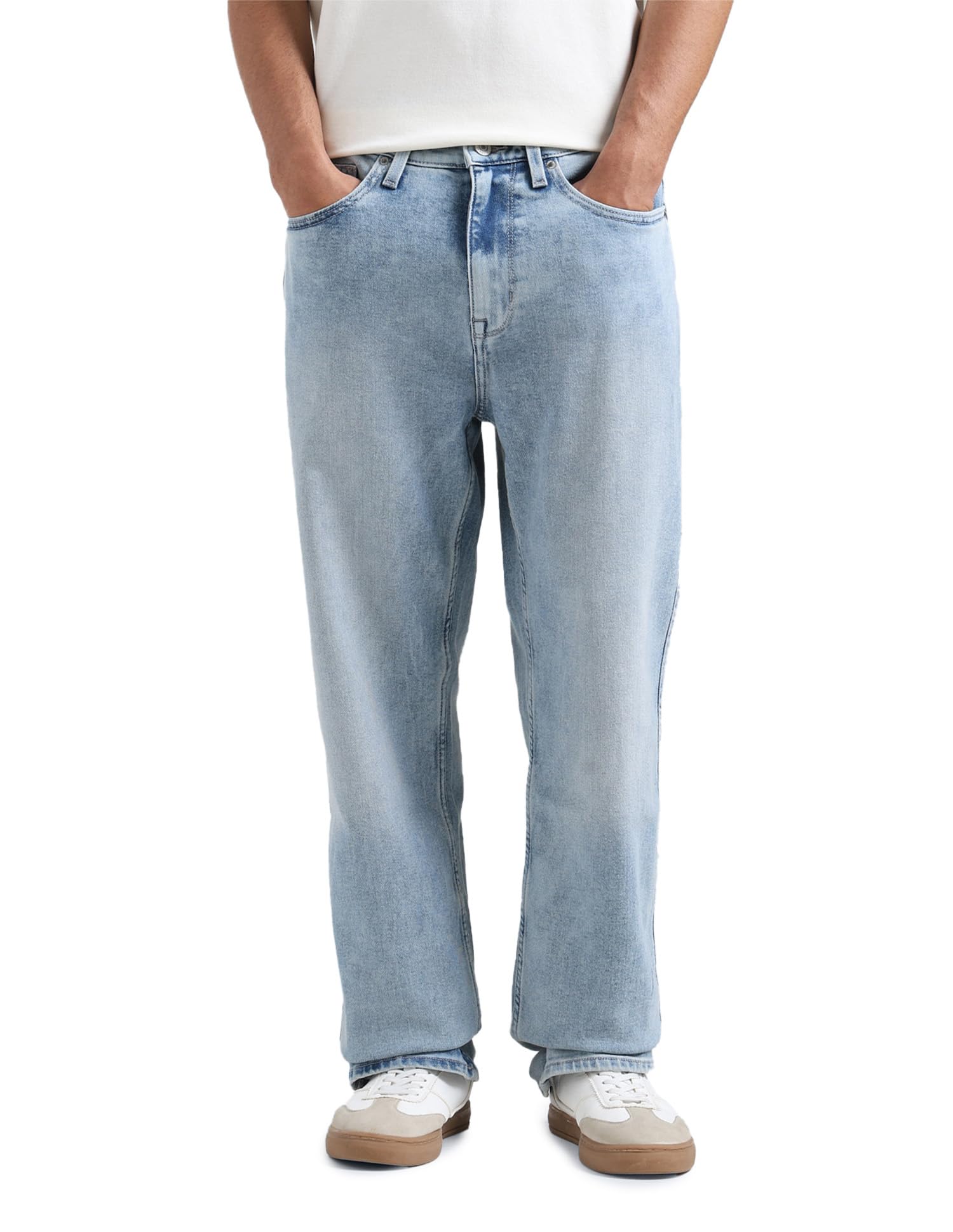 Men's Loose Fit Jeans| Solid | Mid Rise | Stretchable | Jeans for Man-image-46