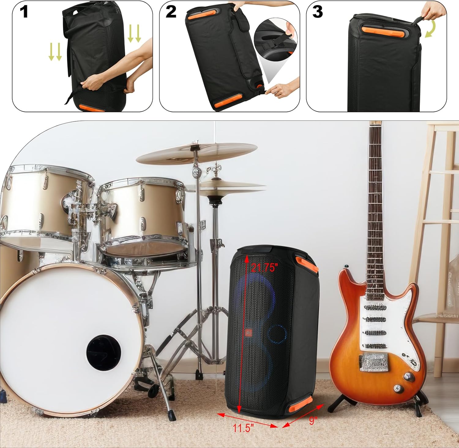 TXEsign Cover for JBL Partybox 110 Portable Speaker, Mesh Slip Case Protective Accessory - Image 5