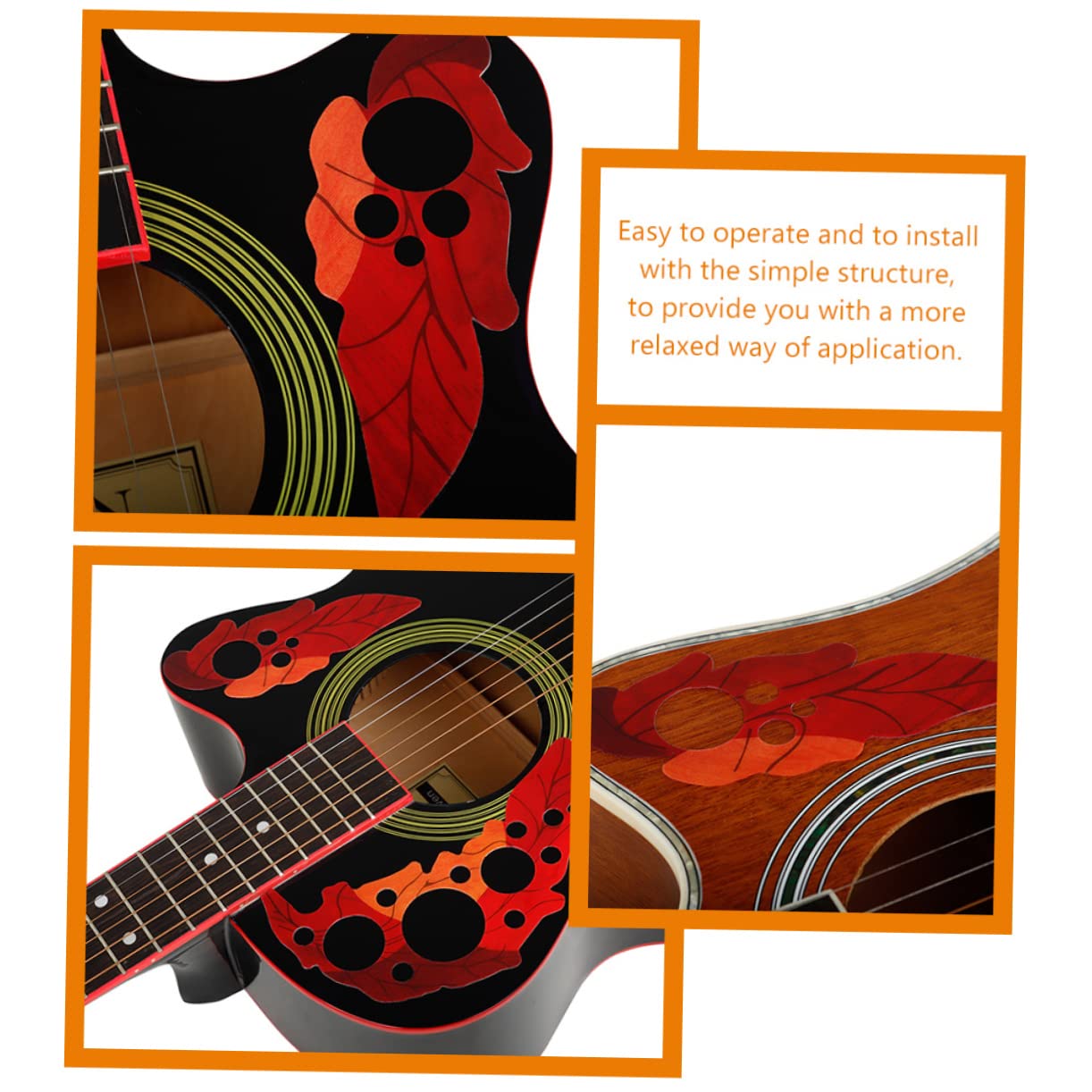 Protector Autoadhesivo Para Guitarra SECFOU - Transparente, Antirrayones, Tamaño 17x20 Cm, Decorativo Y Personalizable