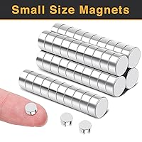 Vista 9 de TRYMAG 200Pcs Small Round Refrigerator Magnets for Crafts, 8x3mm Mini Rare Earth Tiny Strong Neodymium Disc Magnets for Whiteboard, Fridge, Office
