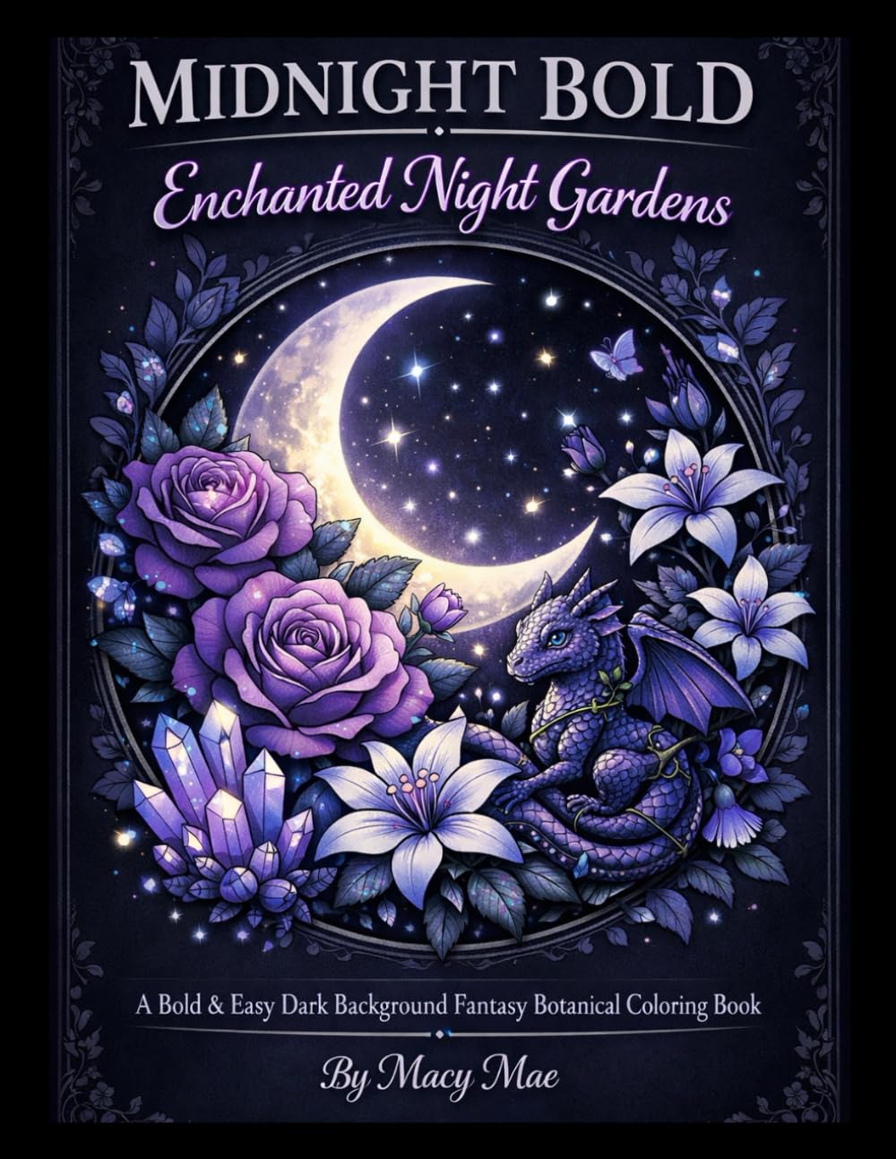Midnight Bold Coloring Book: Enchanted Night Gardens