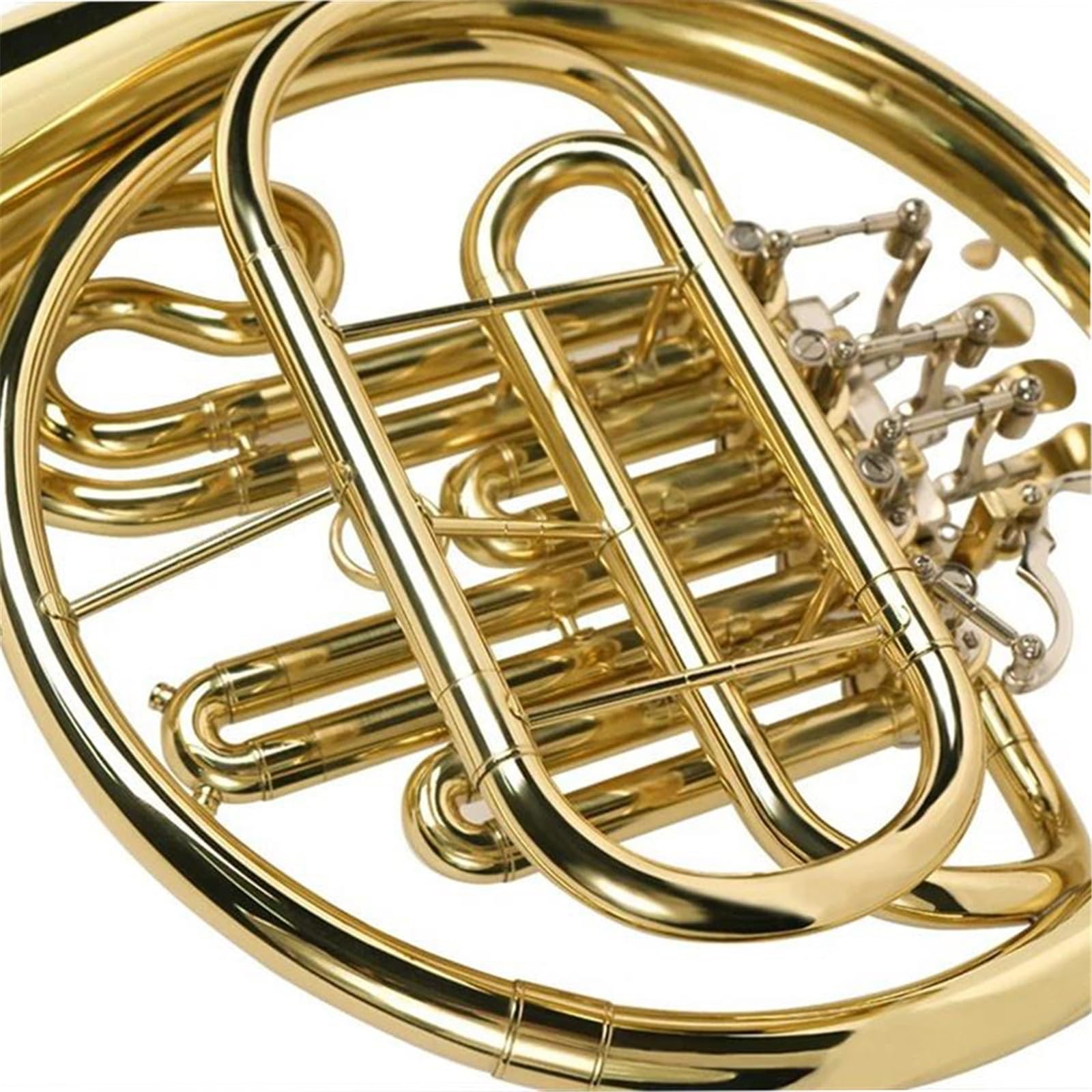 Róg francuski Metalowy płaski klucz B przenośny francuski róg początkujący profesjonalny instrument muzyczny