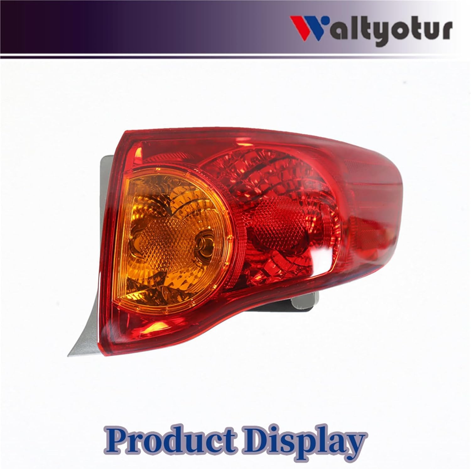 waltyotur Clear Len Tail Lights Brake Lamp Right Passenger Tail Light Red Brake Lamp Replacement for 2009-2010 Corolla 8155002460