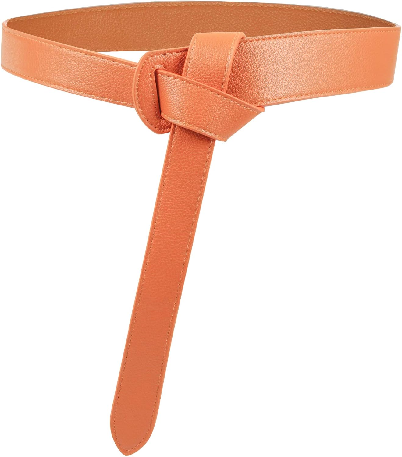 Women’s Faux Leather Knot Belt | Women’s Faux Leather Tie Belt | Women’s Faux Leather Non Buckle TSA Safe Waist Belt