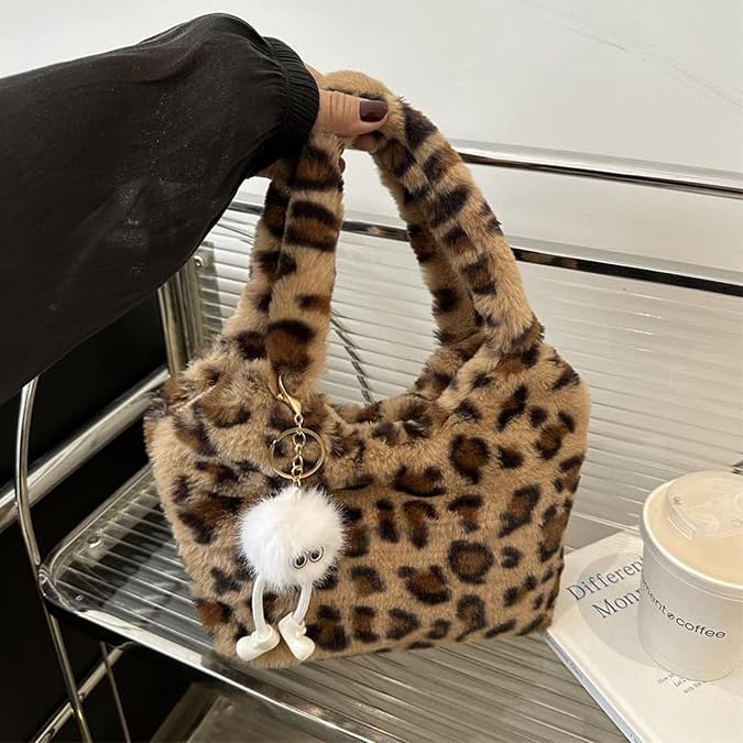 Leopard Tote Bag for Women Cheetah Purse Vintage Hobo Bag Large Capacity Work Tote Bag