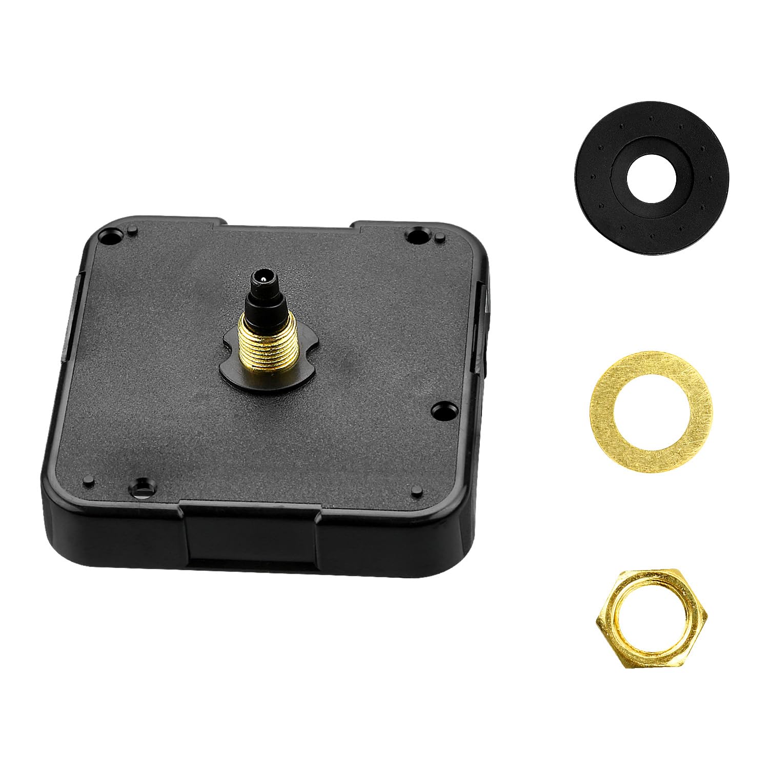 Tabanzhe Silent Clock Mechanism Quartz Clock Movement Replacement 14.8mm Shaft, Sweep Movement,No Ticking DIY Clock Repair Parts
