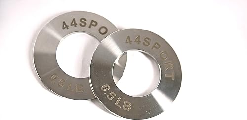 Miniatura 4 de 44SPORT - Placas de acero fraccionadas olímpicas - Par de pesos de 14, 12, 34, 1 libra (8 en total)