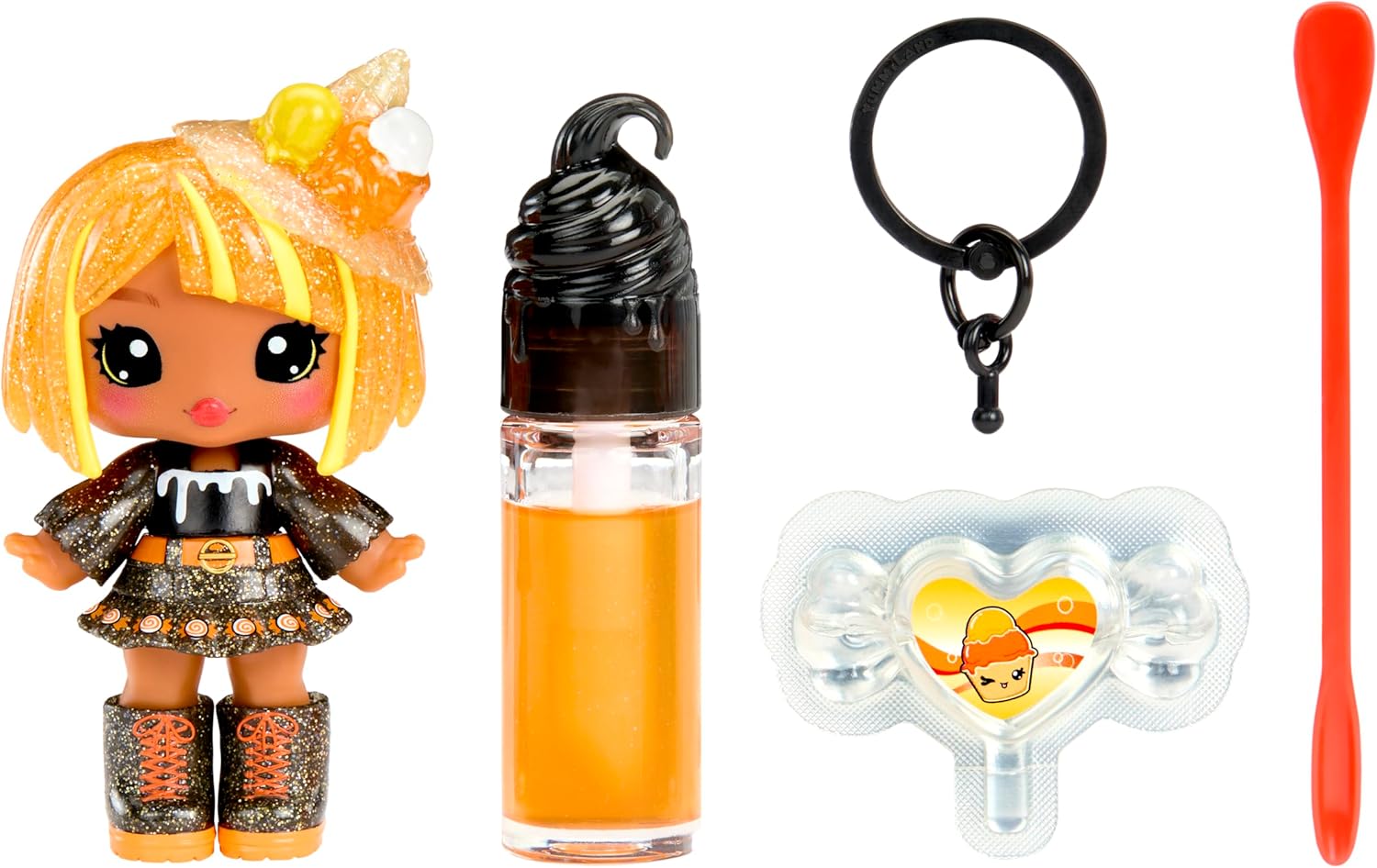 Yummiland x Halloween Lip Gloss Doll - Blair Treats Includes DIY Lip Gloss + Keychain, Cosmetic Play, Seasonal Halloween Collectible, Ages 4+