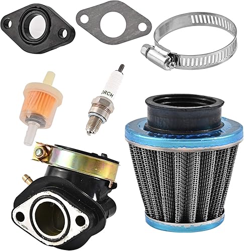 Miniatura 6 de GY6 Carburador de 125 cc150 cc para motores de 4 tiempos, choke eléctrico, scooter ATV Go Kart 152QMI 157QMJ con colector de admisión de filtro de