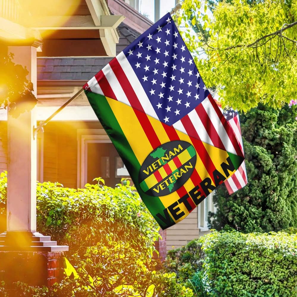 FLAGWIX Vietnam Veteran American Flag – USA Premium Polyester House Flag 30x40 – 4th of July, Veterans Day, Memorial Day, Independence Day Decorations for Home – Decorative Indoor Outdoor Flag