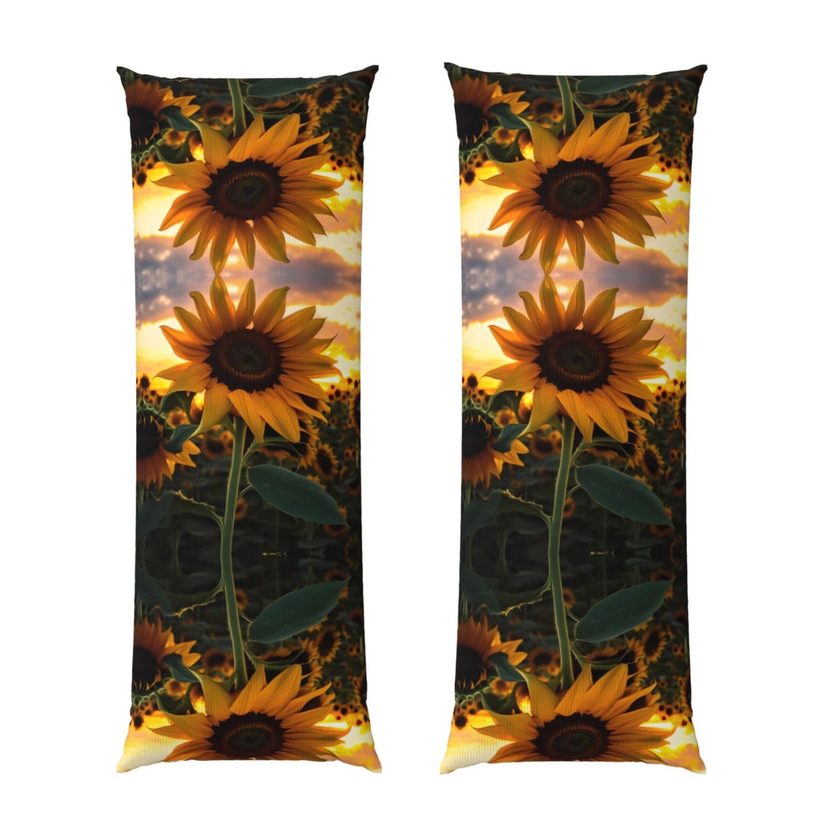 Farm Sunflower Body Pillowcase 20x60-Ultra Soft Plush Long Pillow Cover with Hidden Zip for Sleeping