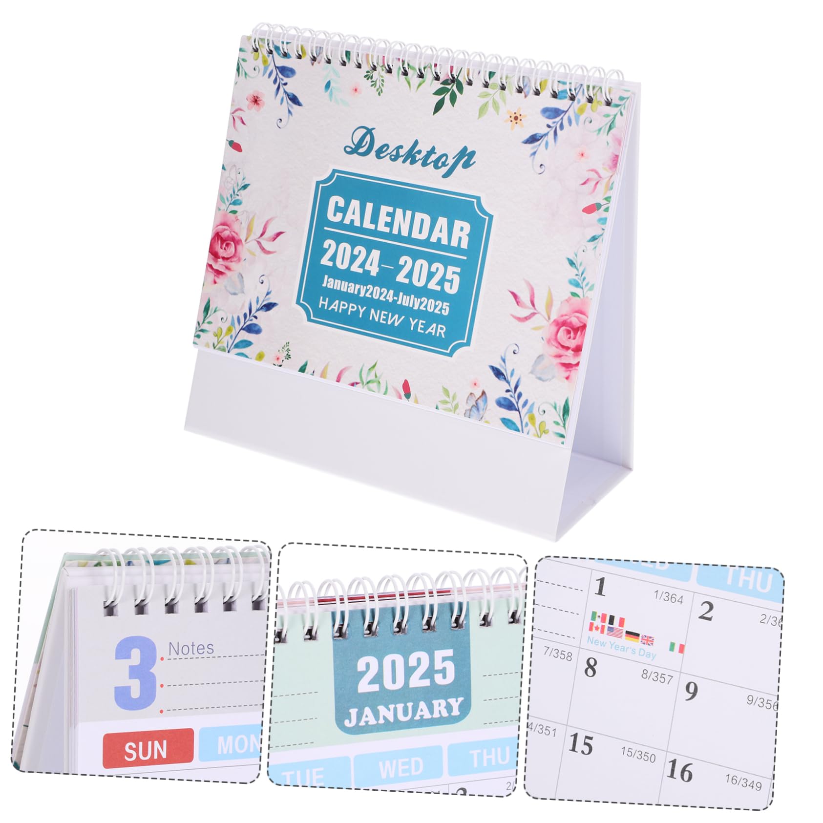 Tofficu 2pezzi Calendario Da Tavolo Extra-large Con Design Minimalista e Spessa Calendario Da Scrivania Per Organizzazione Ufficio e Casa Pianificazione Mensile e Giornaliera Stile Moderno