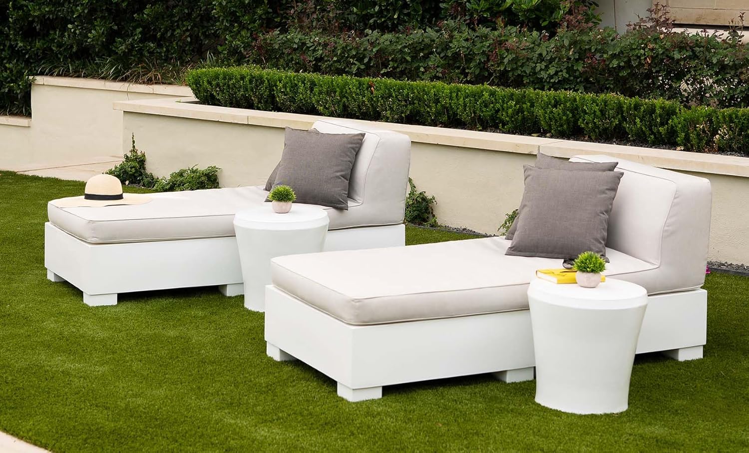 Ledge Lounger Affinity Side Table - in Pool Side Table for Ledges up to 16” inches deep - Indoor - Outdoor All Weather - Porch, Patio, Garden, Backyard, and Beach