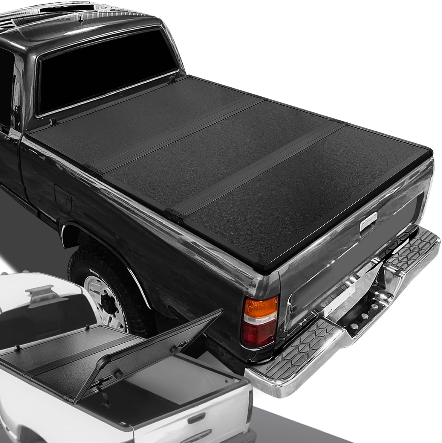 DNA Motoring TTC-RU-051 Pickup Truck Bed Top Roll-Up Vinyl Soft Tonneau Cover Compatible with 1995-2004 Tacoma 6Ft Fleetside / Styleside Bed
