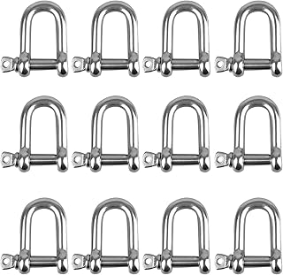 Shackle D Shape, 12Pcs M4 D Ring Shackles, Stainless Steel M
