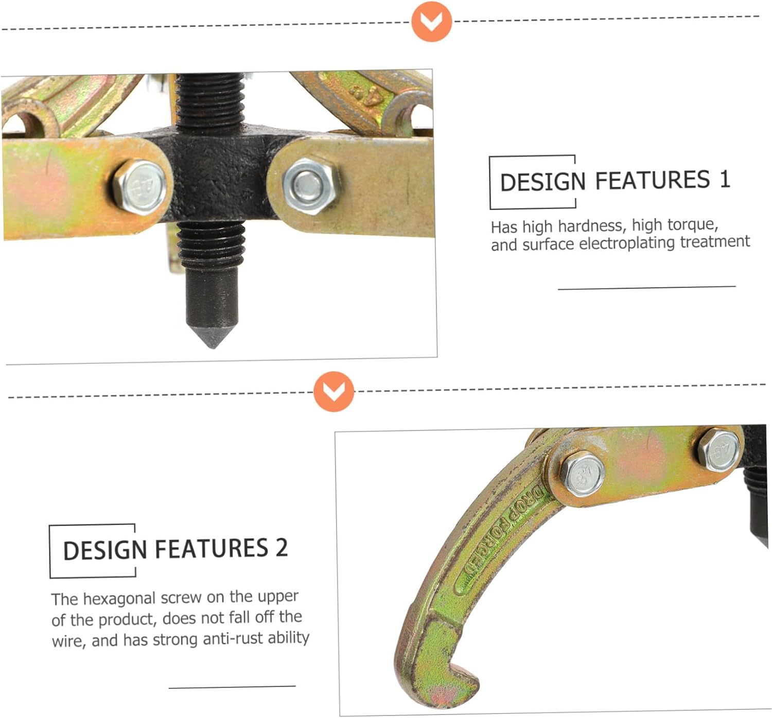 Three-jaw Code Puller for Jaw Gear Bearing Puller Efficient Tool for Car Wiper Gear Bearings Random Color