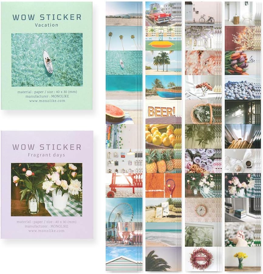Amazon.co.jp モノライク ワウ ステッカー バケーション + フレグラント·デイズ Wow Sticker Vacation