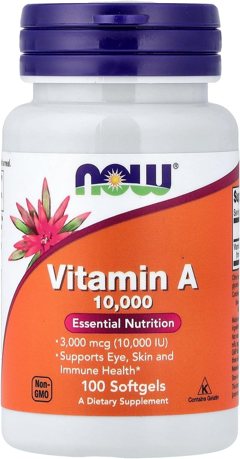 Now Foods Vitamin A 10,000 IU 100 Sgels