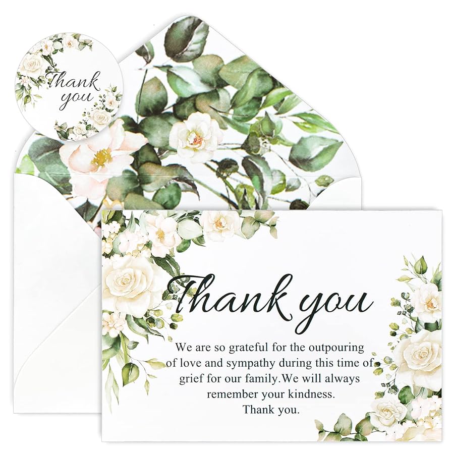 amazon-com-whaline-48pcs-funeral-thank-you-cards-double-sided-sympathy-thank-you-card-with-stickers-envelopes-white-rose-flower-bereavement-card-for-memorial-service-loved-ones-celebration-of-life-office-products for Free Printable Funeral Flower Cards Amazon.com : Whaline 48Pcs Funeral Thank You Cards Double-Sided Sympathy Thank You Card with Stickers Envelopes White Rose Flower Bereavement Card for Memorial Service Loved Ones Celebration of Life : Office Products for Free Printable Funeral Flower Cards