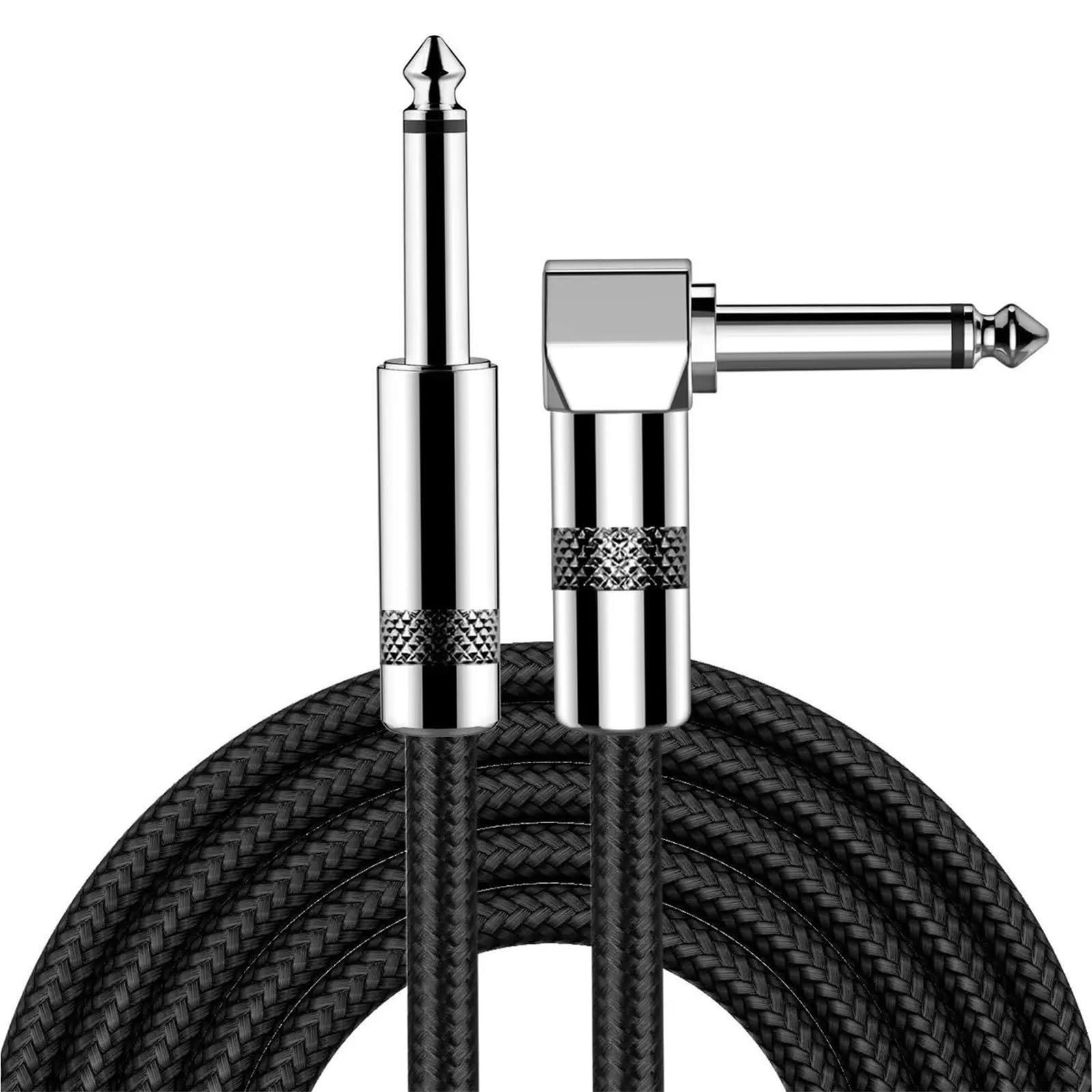 Cable de audio mono de 6.5 mm para ensayos en casa de guitarra y bajo eléctrico 8