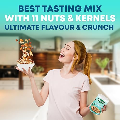 Miniatura 2 de Halabi Nueces mixtas, 16 tipos de nueces y granos, nueces mixtas de concha, recogidas a mano de primera calidad y tostadas tradicionalmente,