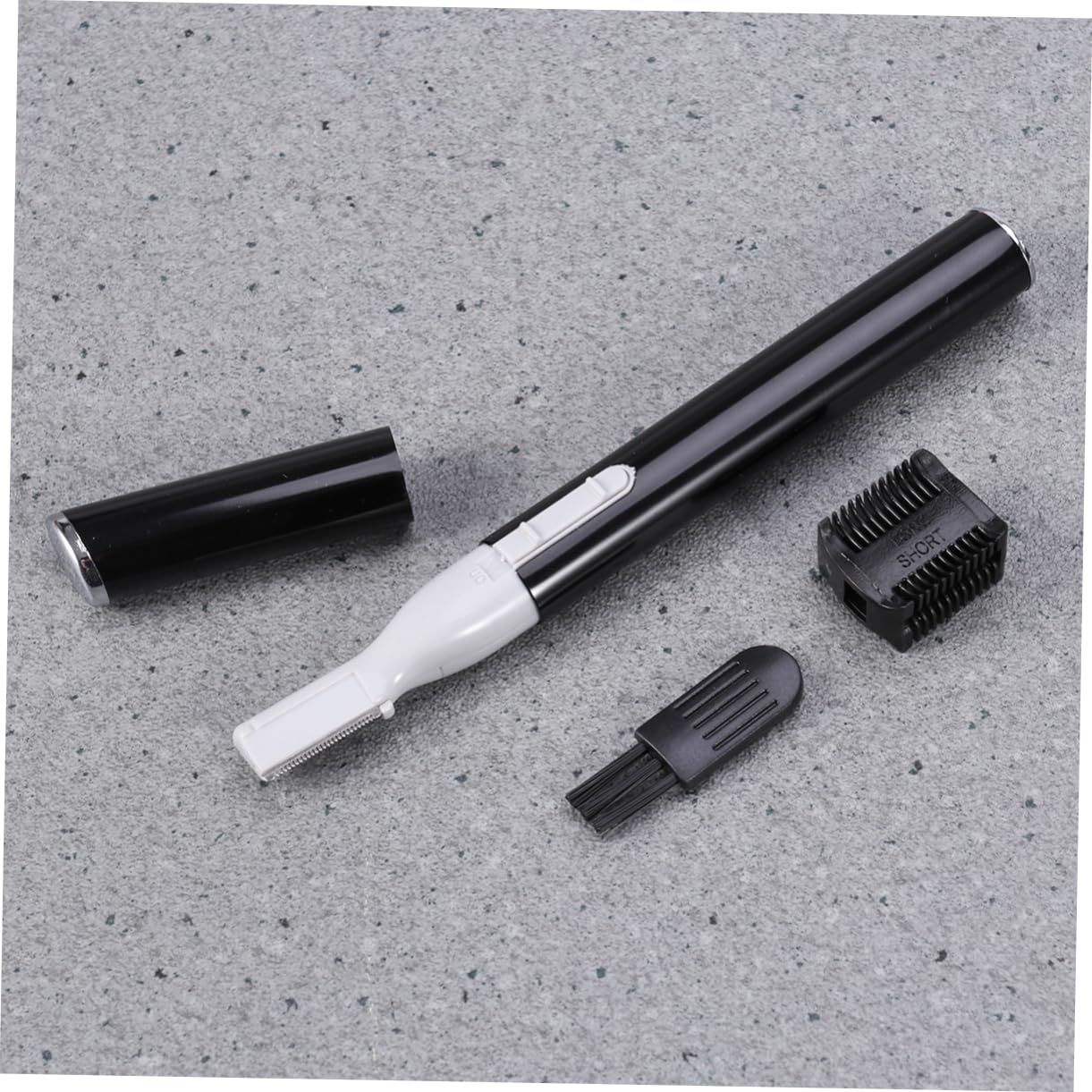 Housoutil Mini Electric Eyebrow Trimmer Ladies Eyebrow Razor Battery Operated Womens Shaver Face Trimmer Black