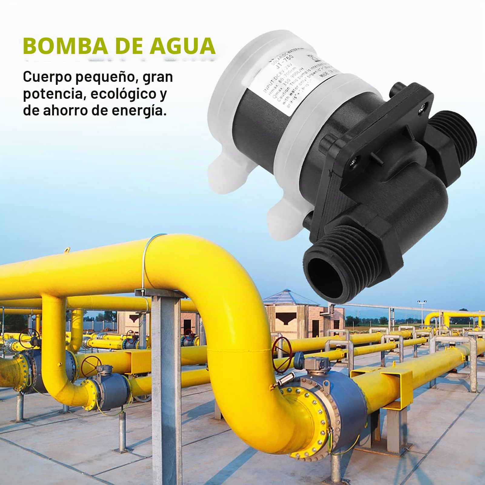 24V DC Bomba de agua sumergible para bomba de agua sin escobillas, para calentador de agua solar, estanque de peces pequeños