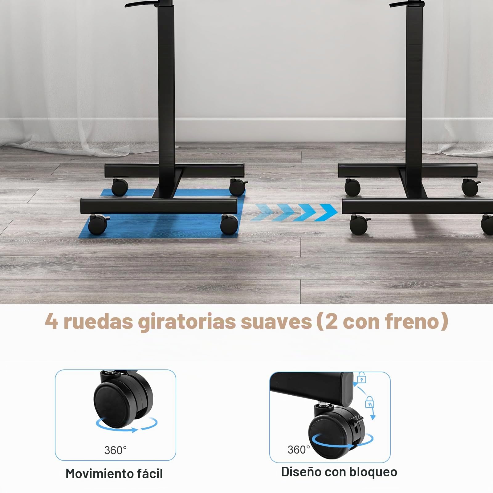LIFEZEAL Escritorio Elevable de Pie para Portátil (Negro)