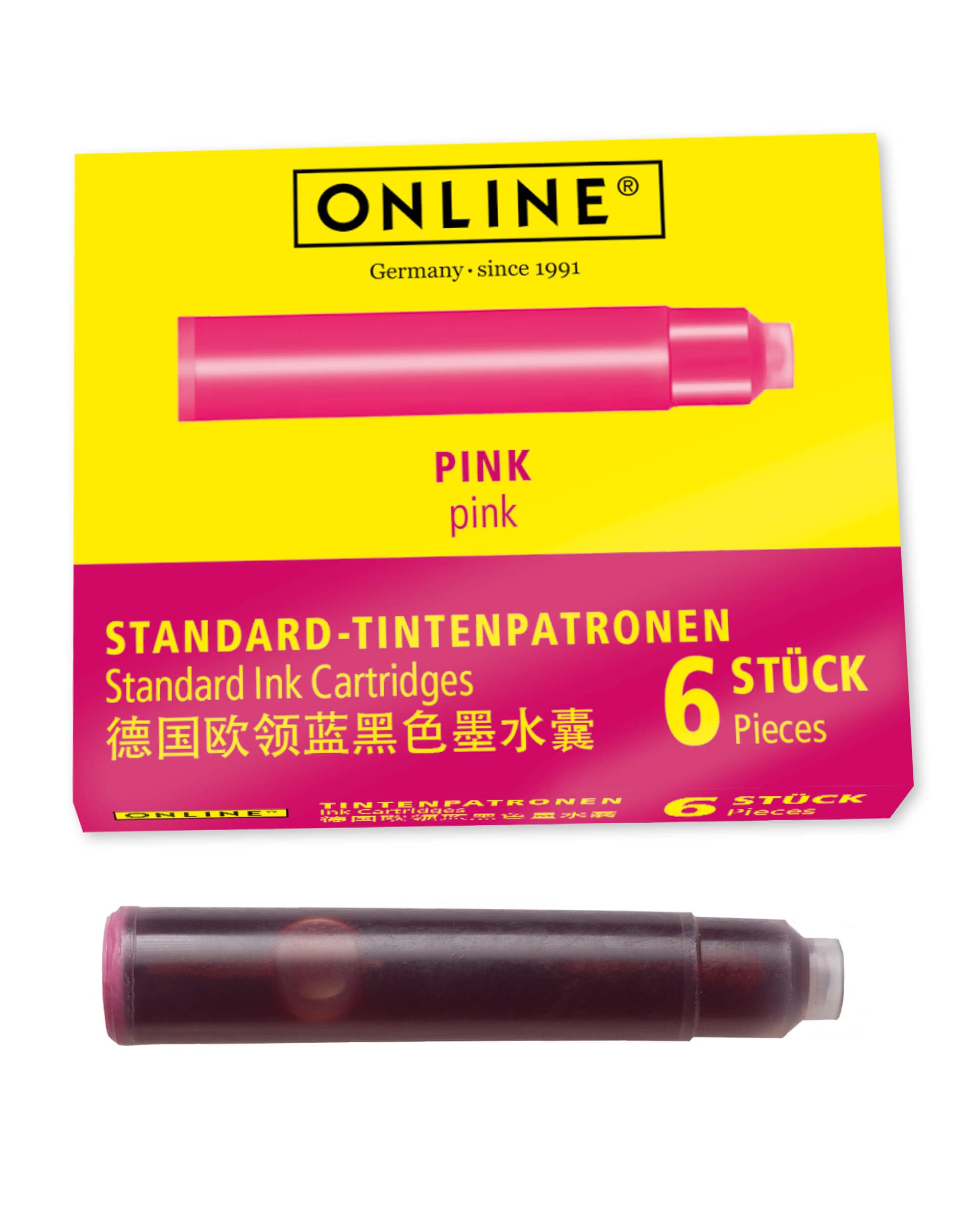 ONLINE standard ink cartridges, colour pink
