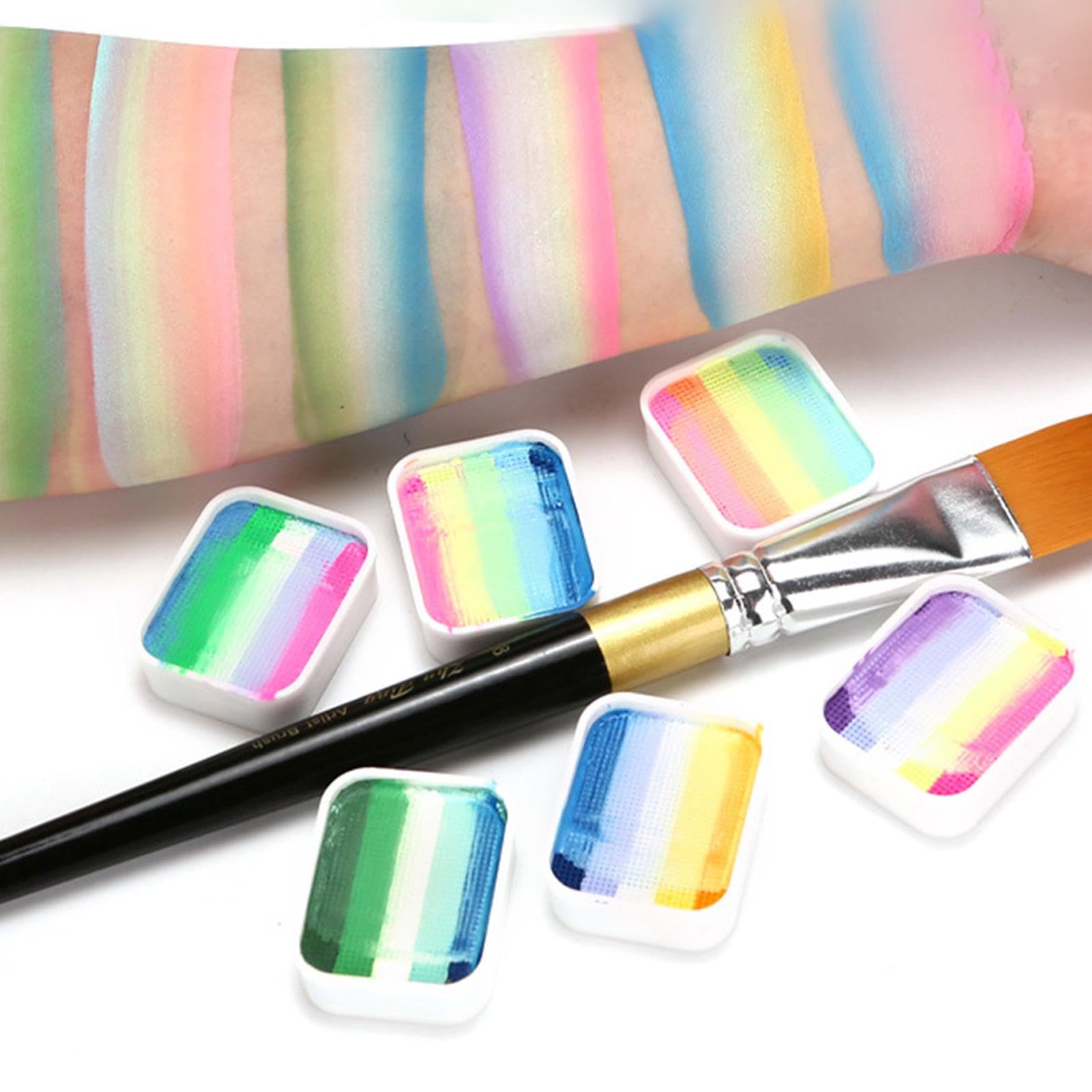 Palette de Maquillage pour Le Visage, Haute Saturation, avec 2 Stylos Pigmentés.