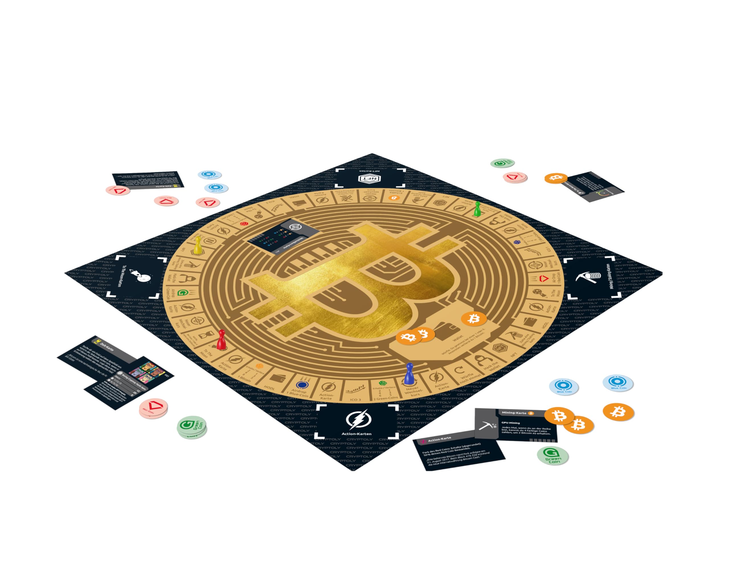 CRYPTOLY - The Bitcoin Strategy Game for the Whole Family - No Crypto  Pre-knowledge Required - German Language Version - 2-6 Players from 8 Years  - Board Game for Children and Adults - Board Game: Amazon.de: Toys