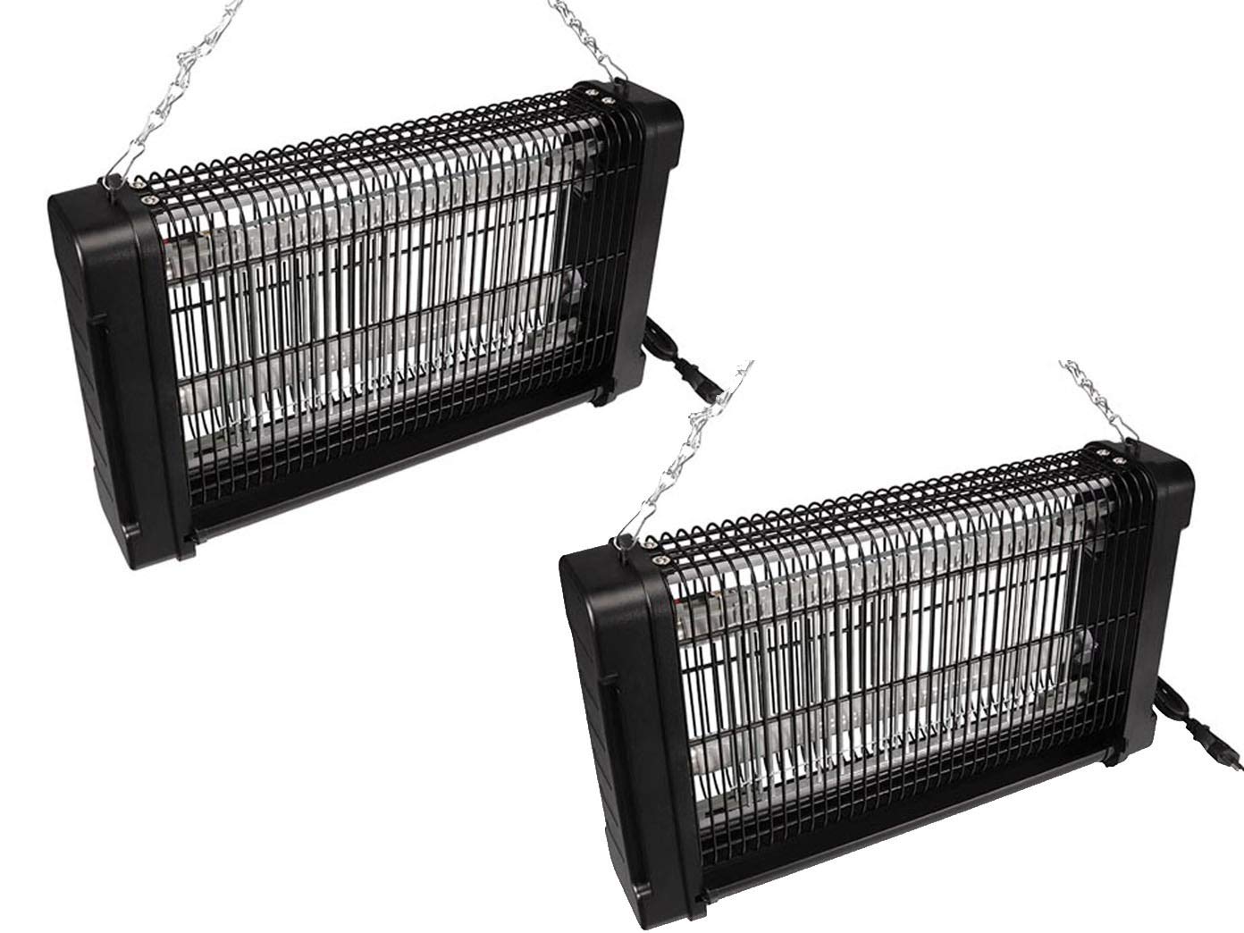 2er Set elektrische Stechmückenfallen, 360° Insektenvernichter mit UV Licht, Lampen für Räume bis jeweils 100m²