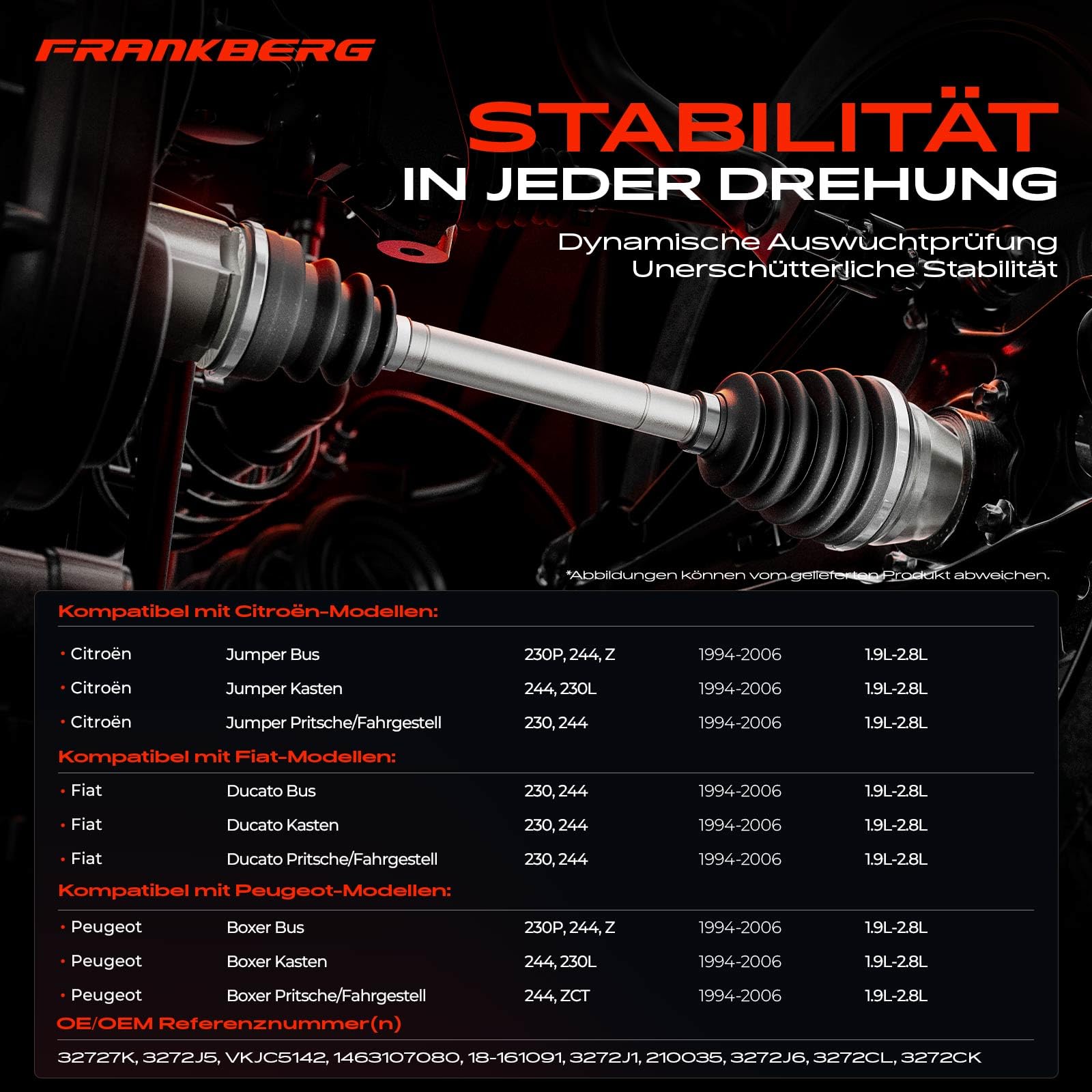 Frankberg Antriebswelle Achswelle MT mit ABS-Ring 1463107080