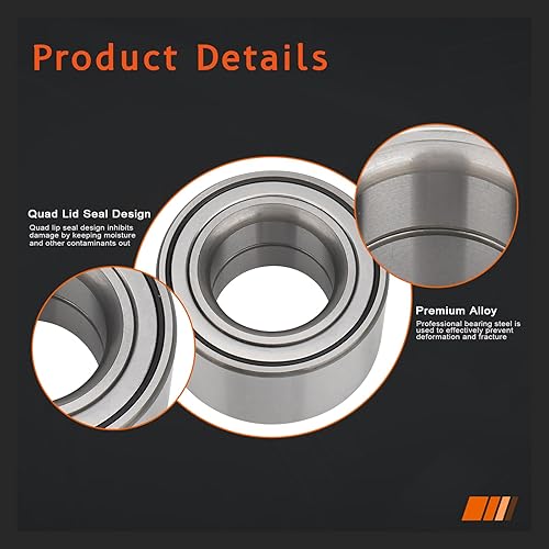 Miniatura 3 de (par) DRIVESTAR 510062 Cojinete de cubo de rueda delantera 2000-2005 para Toyota Echo, 2004-2006 para Scion xA, 2004-2006 para Scion xB