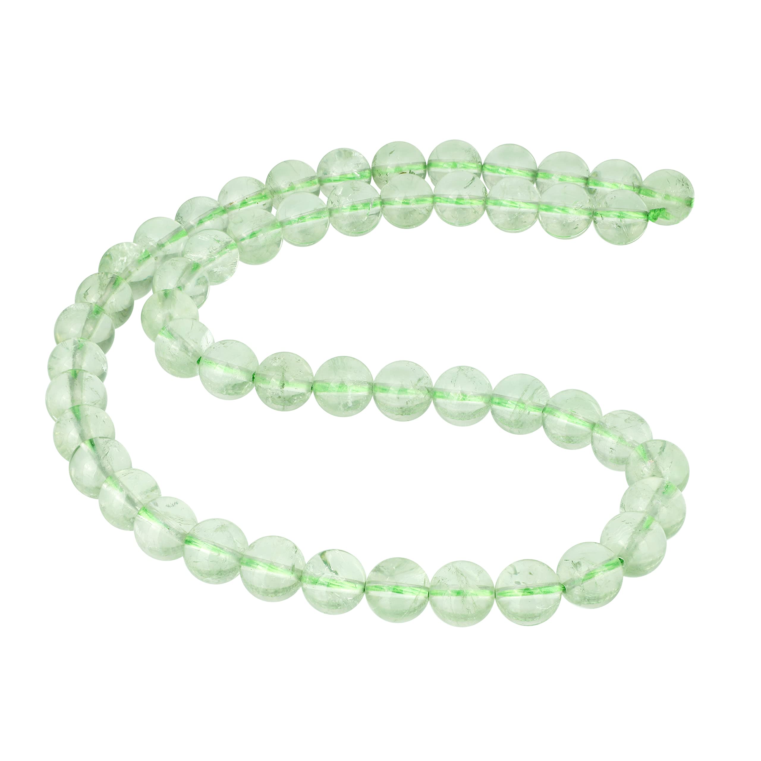 Naturalny ametyst, zielone luźne koraliki (8 mm), gładki okrągły sznurek do samodzielnego wykonania - 39 cm, 1 sznurek, naszyjnik, bransoletka