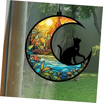 大判ヘレロ ステンドグラス ストレッチ・ケリー猫さんグラスマスターズにゃんこ Amazon.co.jp: NOLITOY 2個 猫のペンダント ステンドグラスの窓